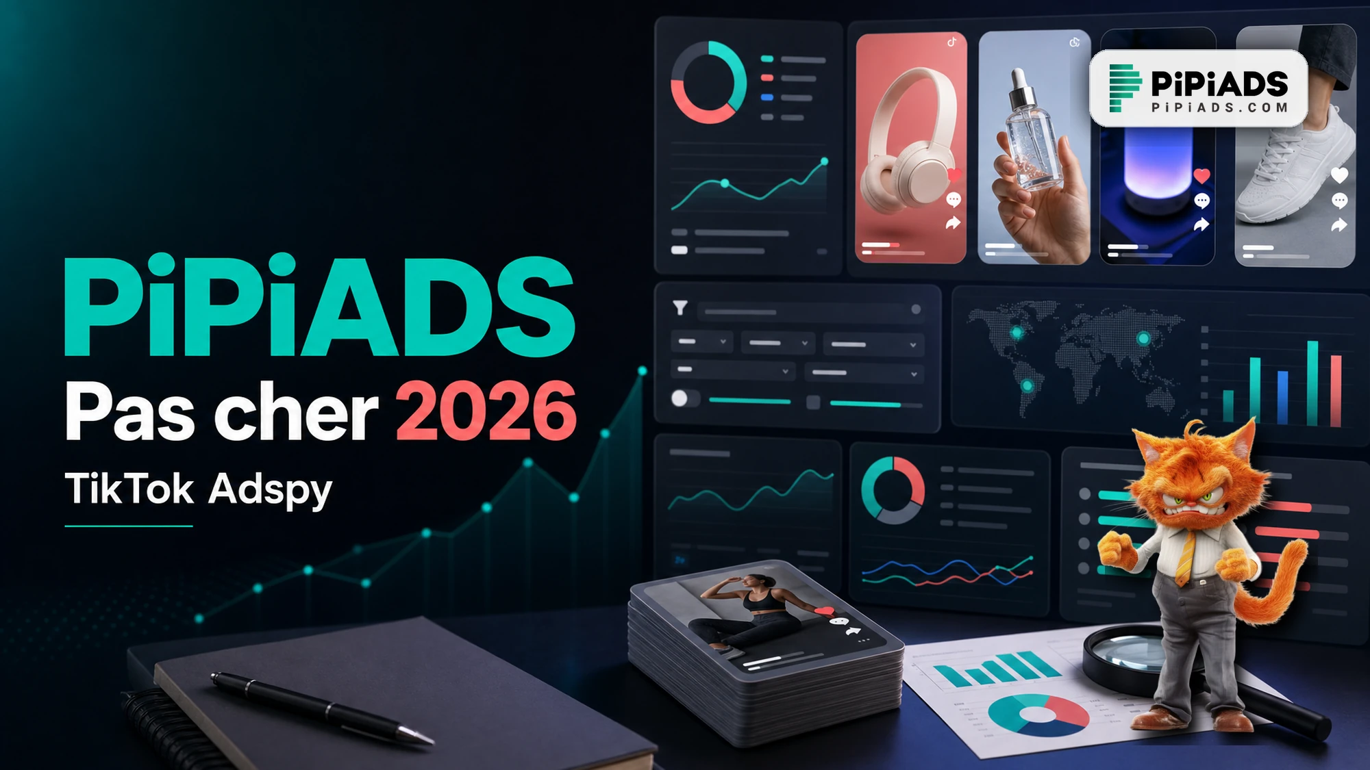 Cover ToolsBoxSEO de l'article PiPiADS pas cher 2026 avec logo officiel PiPiADS et mascotte.